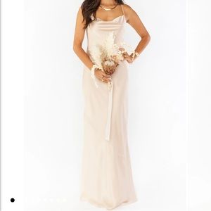NWOT Show Me Your MuMu Champagne Tuscany Maxi Slip Dress